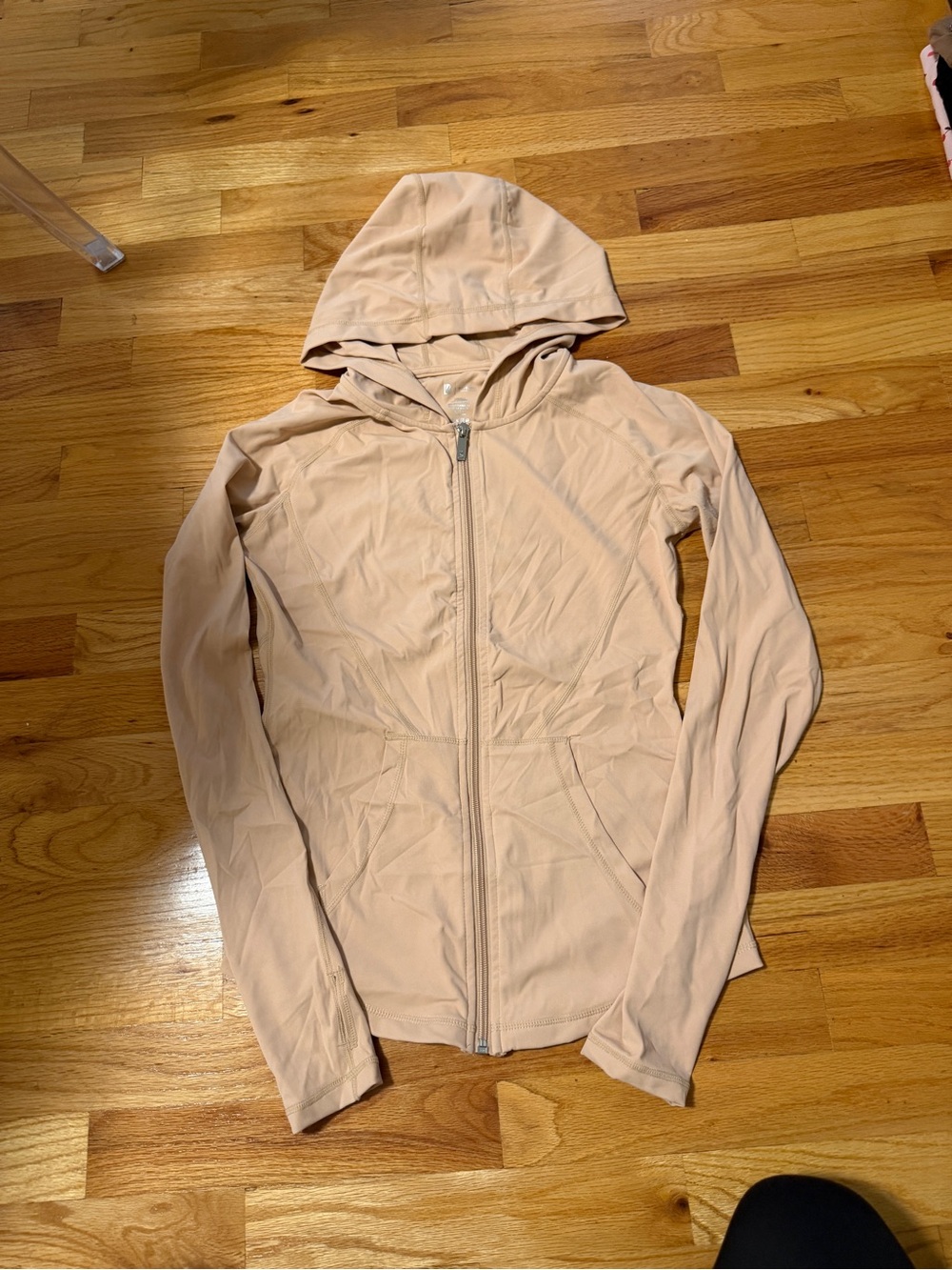 Buffbunny Lightweight Hooded Zip Jacket - beige